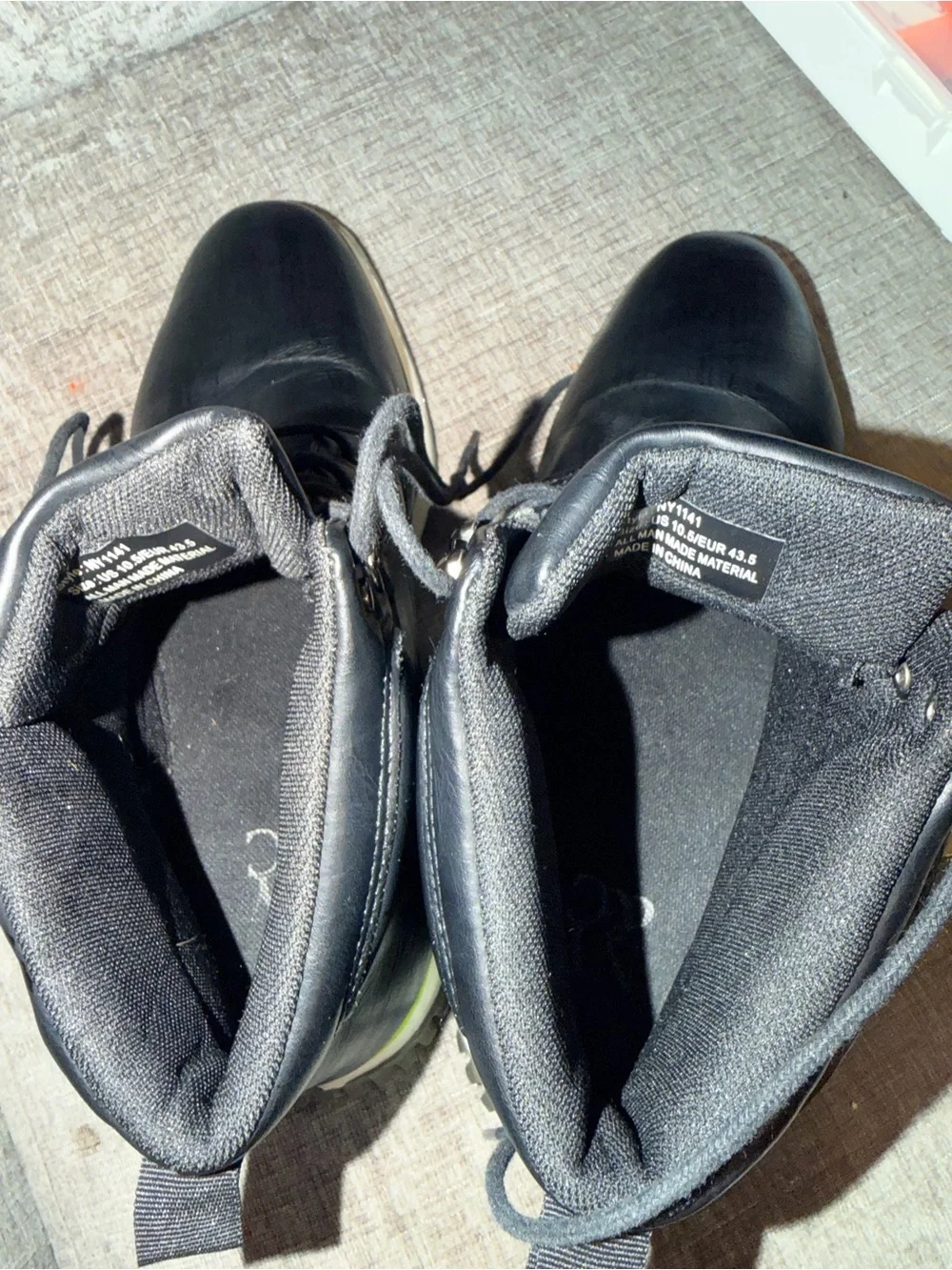 NY&C Men’s Black Lace-Up Chukka Boots Size 10.5 Casual Dress Boots